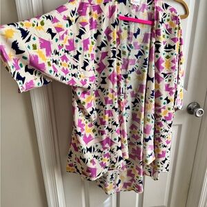 LuLaRoe Coral and Mint Kimono